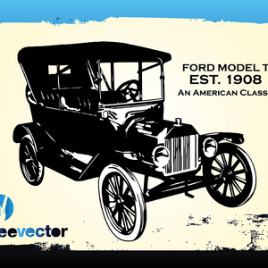 300x300 Vintage Ford Car Vector