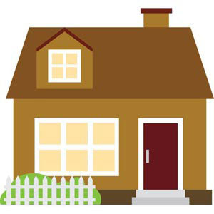 300x300 Free Vector Orange Old House Simple Drawing House Vector City