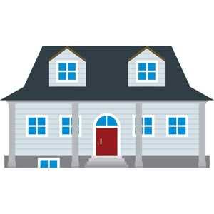 300x300 Gray Old House Simple Drawing House Vector City Illustration