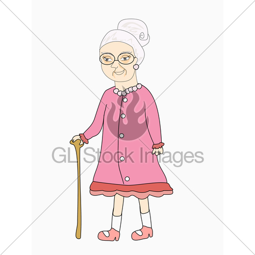 500x500 Old Lady Vector Illustration Gl Stock Images