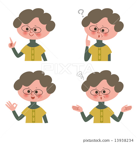 450x468 Old Lady, Middle Aged Woman, Vector