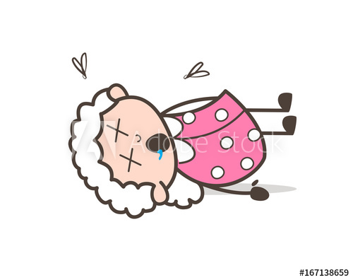 500x396 Cartoon Died Old Lady Vector Illustration