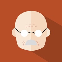 200x200 Old Man Men Guy Guys Human People Person Face Faces Bald Glasses