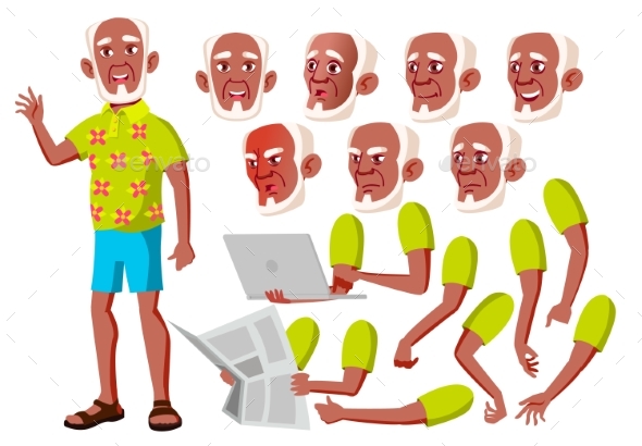 590x410 Old Man Vector By Pikepicture Graphicriver