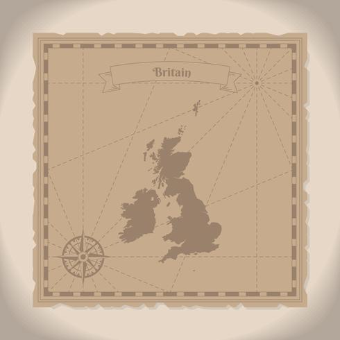 490x490 Great Britain Old Map Illustration