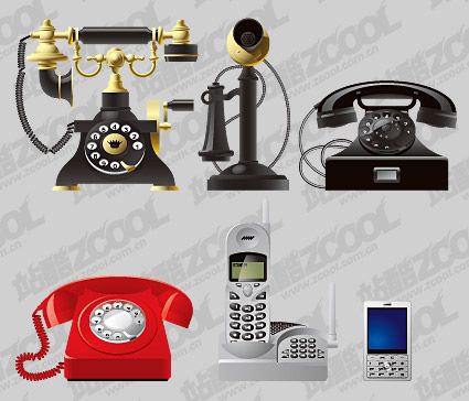 425x364 Old And New Telephone Vector Material Download Free Vector, The