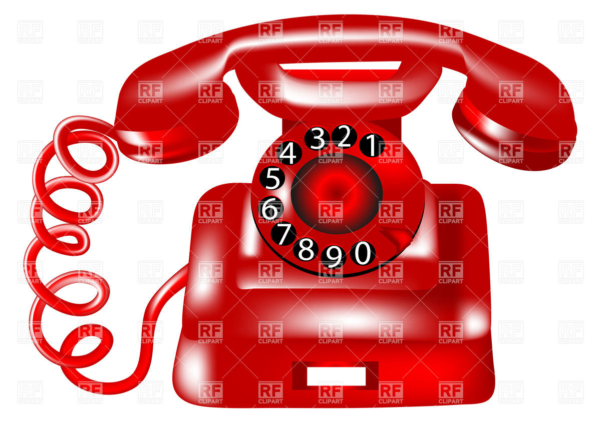 1200x849 Red Rotary Dial Telephone Vector Image Vector Artwork Of Objects