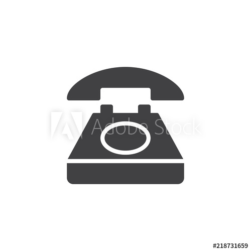 500x500 Telephone Vector Icon. Filled Flat Sign For Mobile Concept And Web