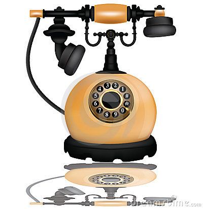 400x411 Vintage Telephone,vector Type Snap Chat Watch Listen