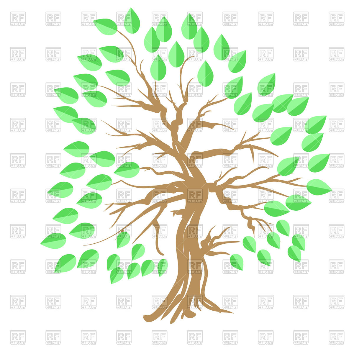 1200x1200 Old Green Tree Vector Image Vector Artwork Of Plants And Animals