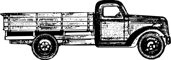 600x211 Old Style Truck Clip Art Free Vector In Open Office Drawing Svg