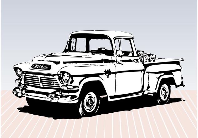 632x442 Old Truck Sketch Free Vector Download 157297 Cannypic
