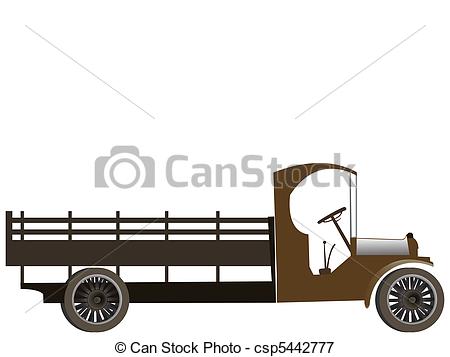 450x357 Old Truck Isolated On White Background, With Room For Text On Top