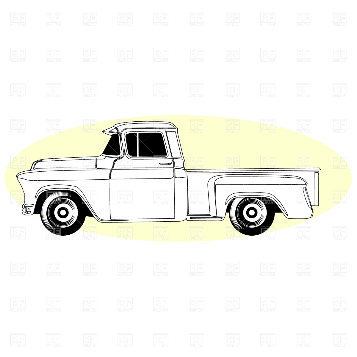 1200x1200 Retro Pick Up Truck Vector Image Vector Artwork Of