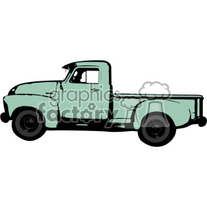 300x300 Royalty Free Ocean Green Old 1954 Vintage Pickup Truck Profile