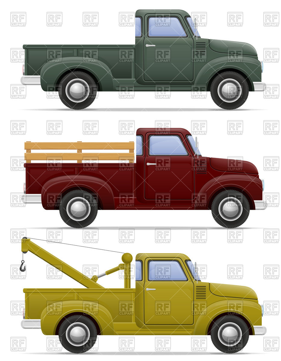 933x1200 Set Of Old Retro Car Pickup