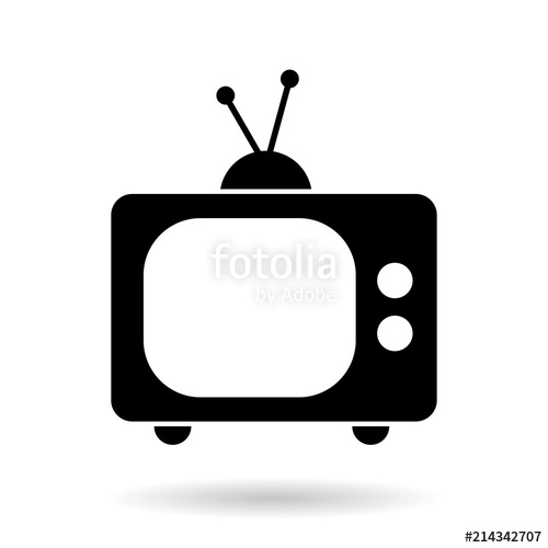 500x500 Old Tv Vector Icon Stock Image And Royalty Free Vector Files On