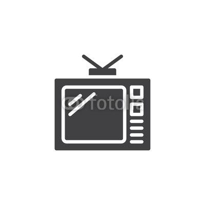 400x400 Old Tv Vector Icon. Filled Flat Sign For Mobile Concept And Web