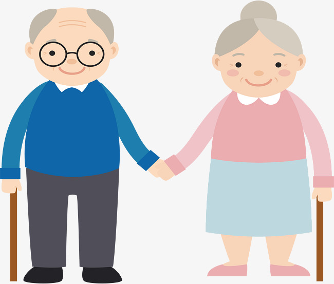 650x553 Hand In The Grandparents, Vector Png, Happy Old Couple, Old