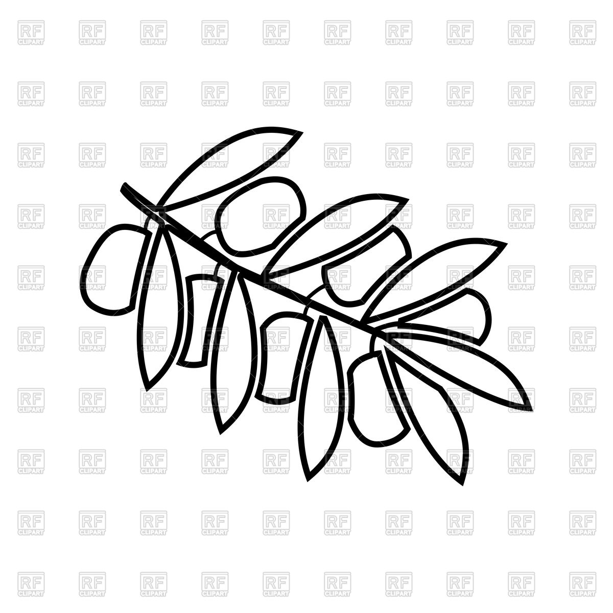 1200x1200 Olive Branch Outline Vector Image Vector Artwork Of Objects