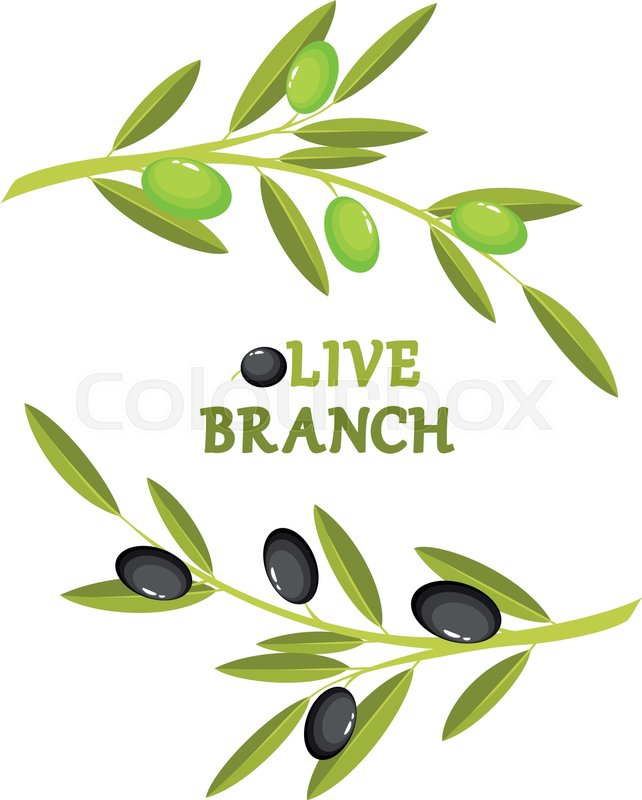 642x800 Vector Illustration Of Olive Branch Wreath Vector Stock Vector