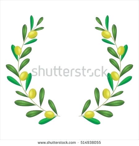 450x470 Olive Branch Wreath Vector Green Olive Branches Wreath Vector Home