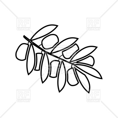 400x400 Olive Branch Outline Vector Image Vector Artwork Of Objects