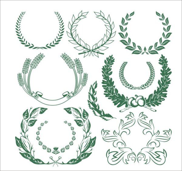 600x563 Wheat,olive Branch,trademarks Vector Vectors Download Crazy Free