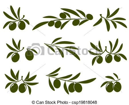 450x367 Clip Art Olive Branch Olive Branch Set On White Background Eps
