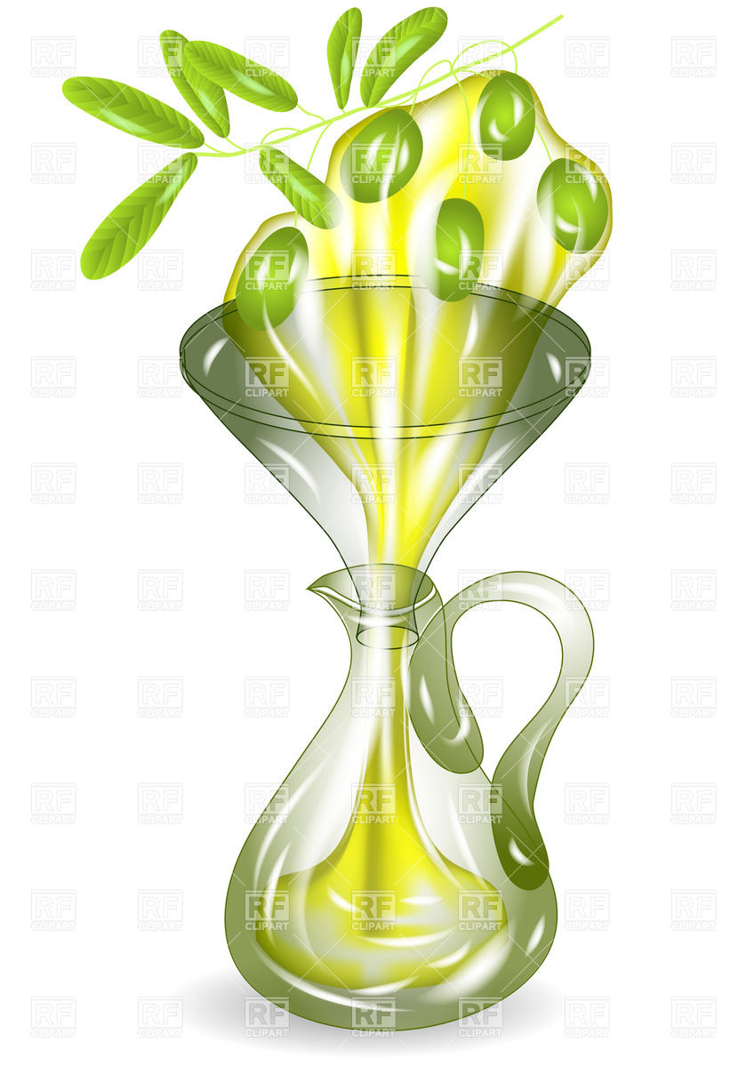848x1200 Olive Branch And Jug Of Olive Oil Vector Image Vector Artwork Of