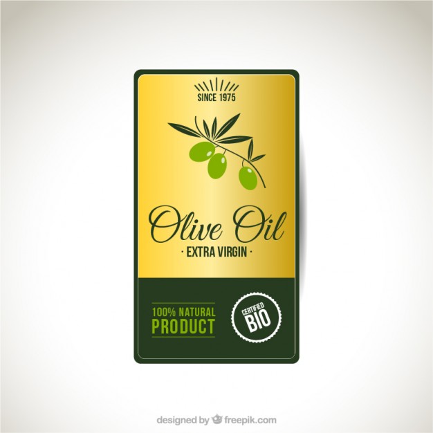 626x626 Olive Oil Label Vector Free Download