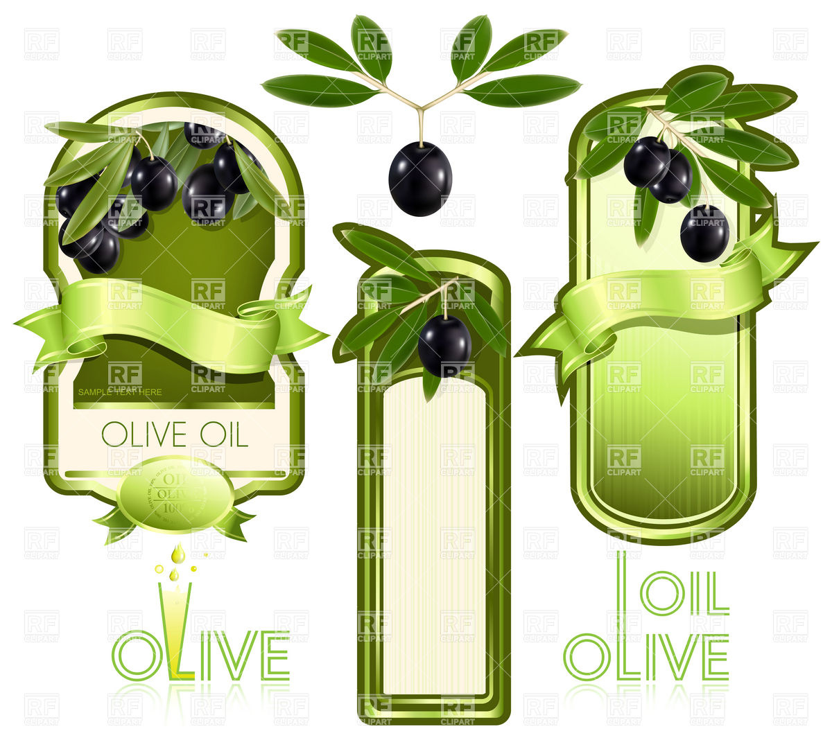 1200x1078 Blank Template Of Label For Olive Oil Vector Image Vector