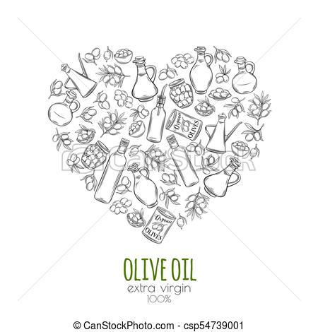 450x470 Vector Poster Template In The Form Heart With Hand Drawn Sketch