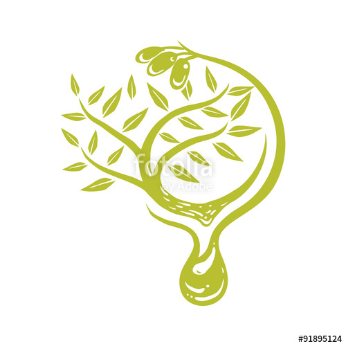500x500 Herb Olive Oil Vector Logo Template Stock Image And Royalty Free