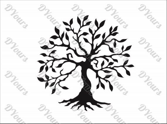 570x423 Large Olive Tree Vector Model Svg Cdr Pdf Dxf Files Etsy
