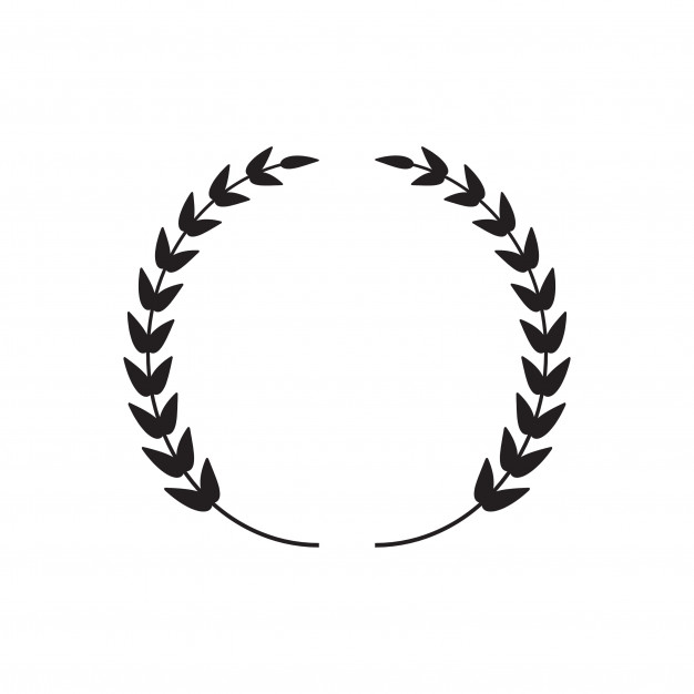 626x626 Black Thin Laurel Wreath Vector Premium Download