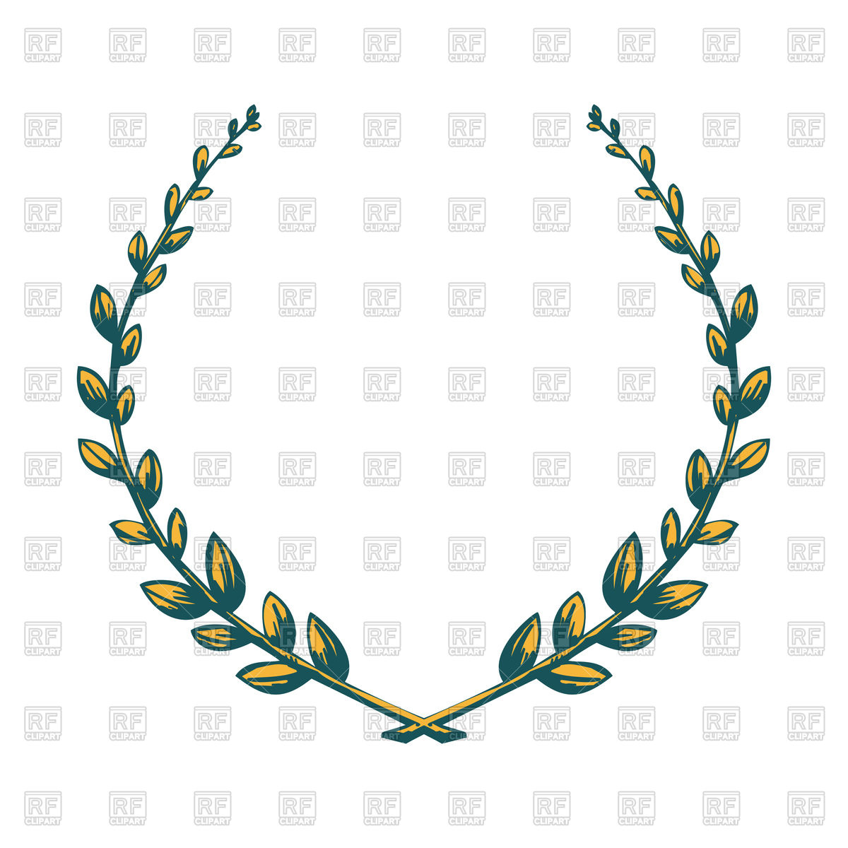 1200x1200 Victory Laurel Wreath Vector Image Vector Artwork Of Signs