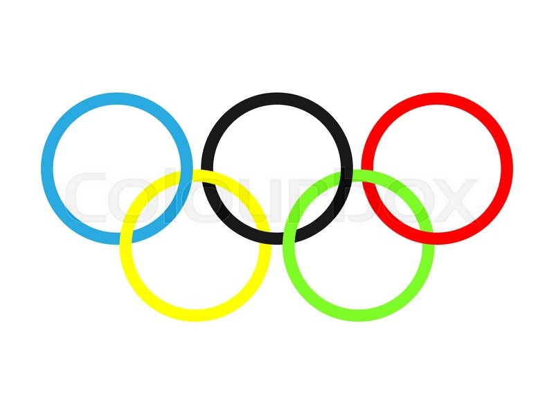 800x567 Olympic Rings. Olympics Circles Sport Icon. Vector Illustration