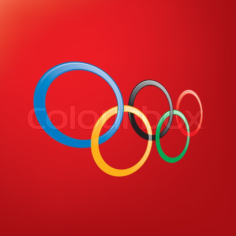 800x800 Sign Of The Olympic Rings. Vector Illustration. Sport Stock