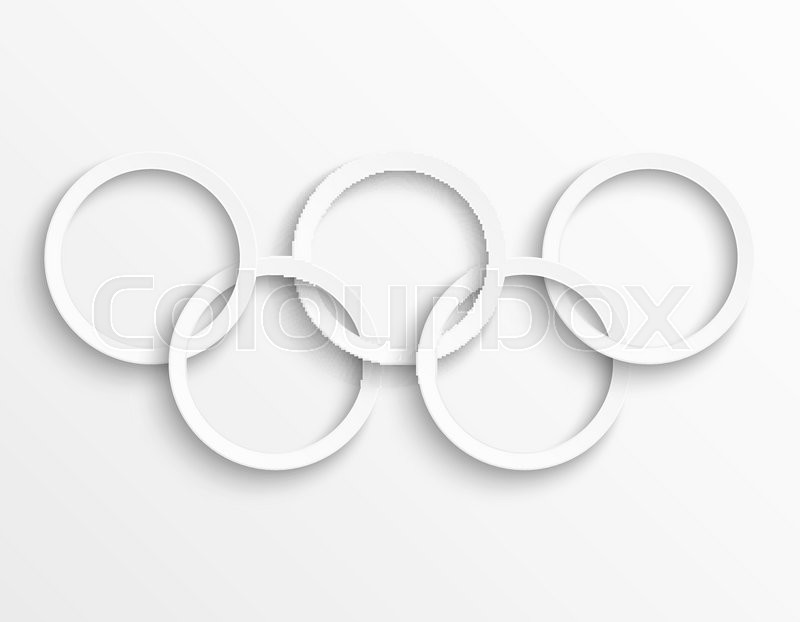 800x622 White Circles Background Rings With Drop Shadow, Olympic Card