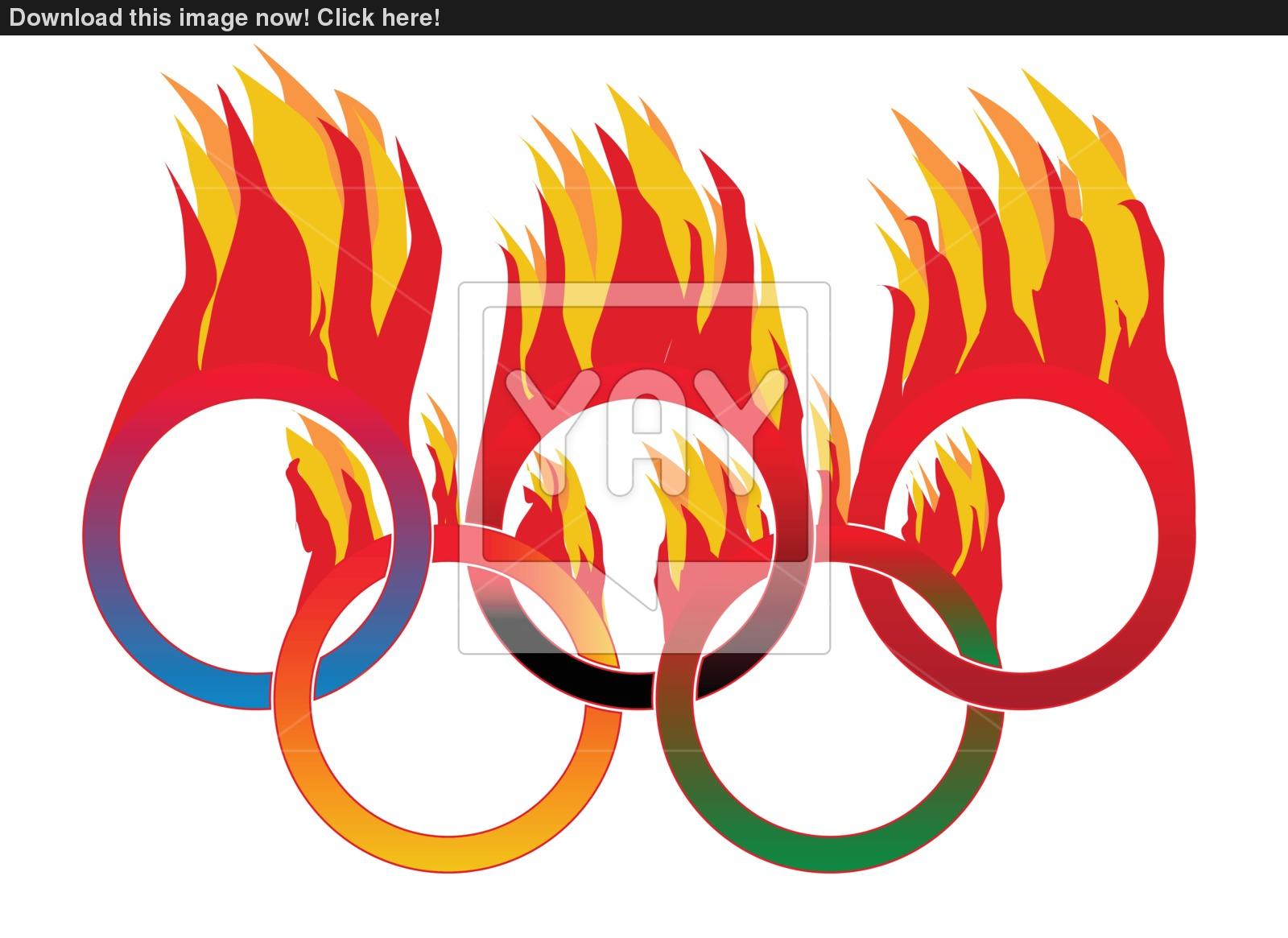 1600x1165 Flame Olympic Rings Vector