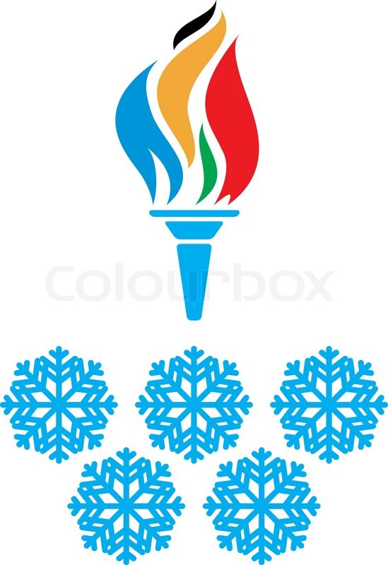 549x800 Olympic Symbols Torch And Rings Vtctor Stock Vector Colourbox