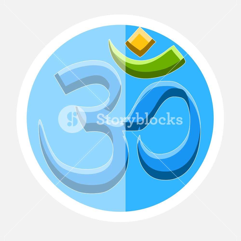 1000x1000 Om Symbol Vector Illustration Royalty Free Stock Image