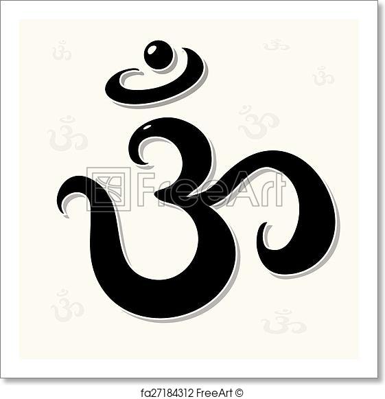 561x581 Free Art Print Of Om Symbol. Om Hindu Lucky Symbol.vector Eps 10