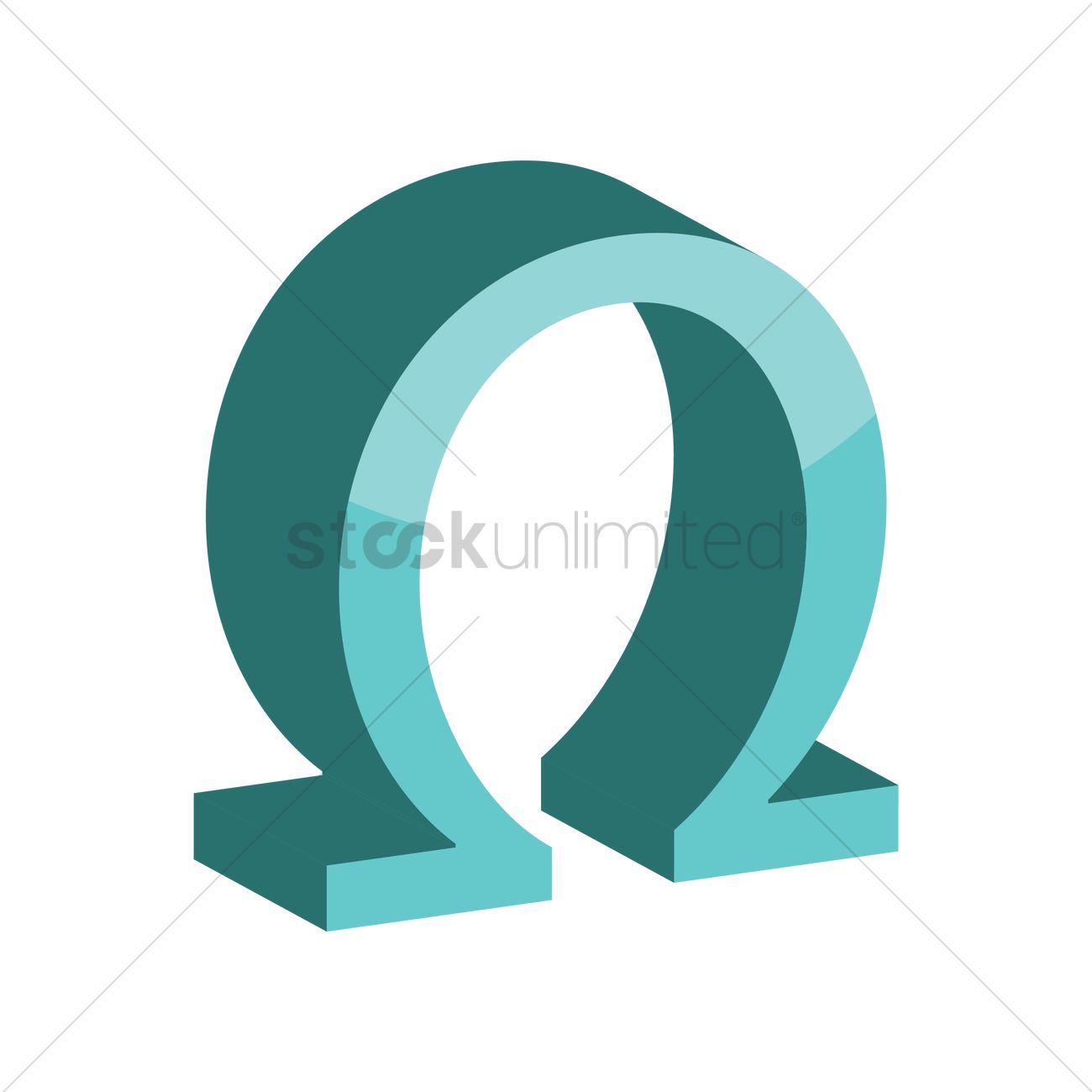1300x1300 Omega Symbol Vector Image