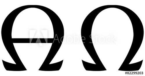 500x263 Alpha Und Omega, Christliche Symbole, Vektor, Freigestellt