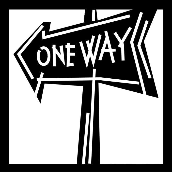699x700 One Way Road Sign