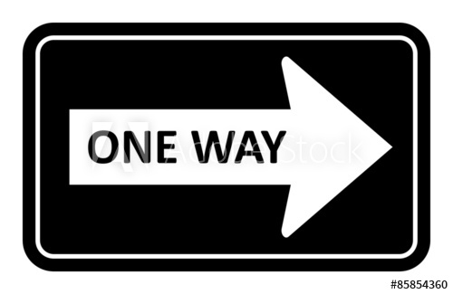500x325 One Way Sign Vector