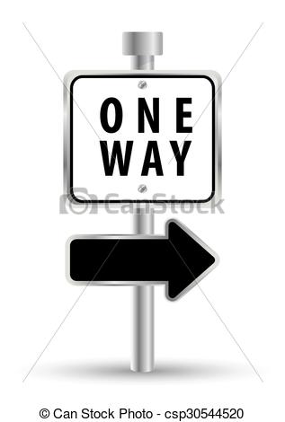 317x470 One Way Road Sign Advertising Design, Vector Illustration Eps 10.