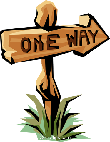 374x480 One Way Sign Royalty Free Vector Clip Art Illustration Tran0501